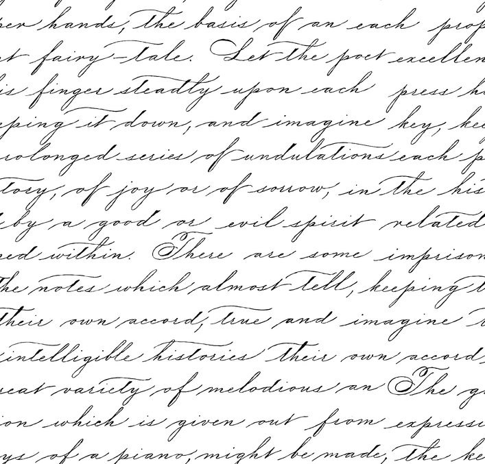 Schoonschrift-voorbeeld met sierletters